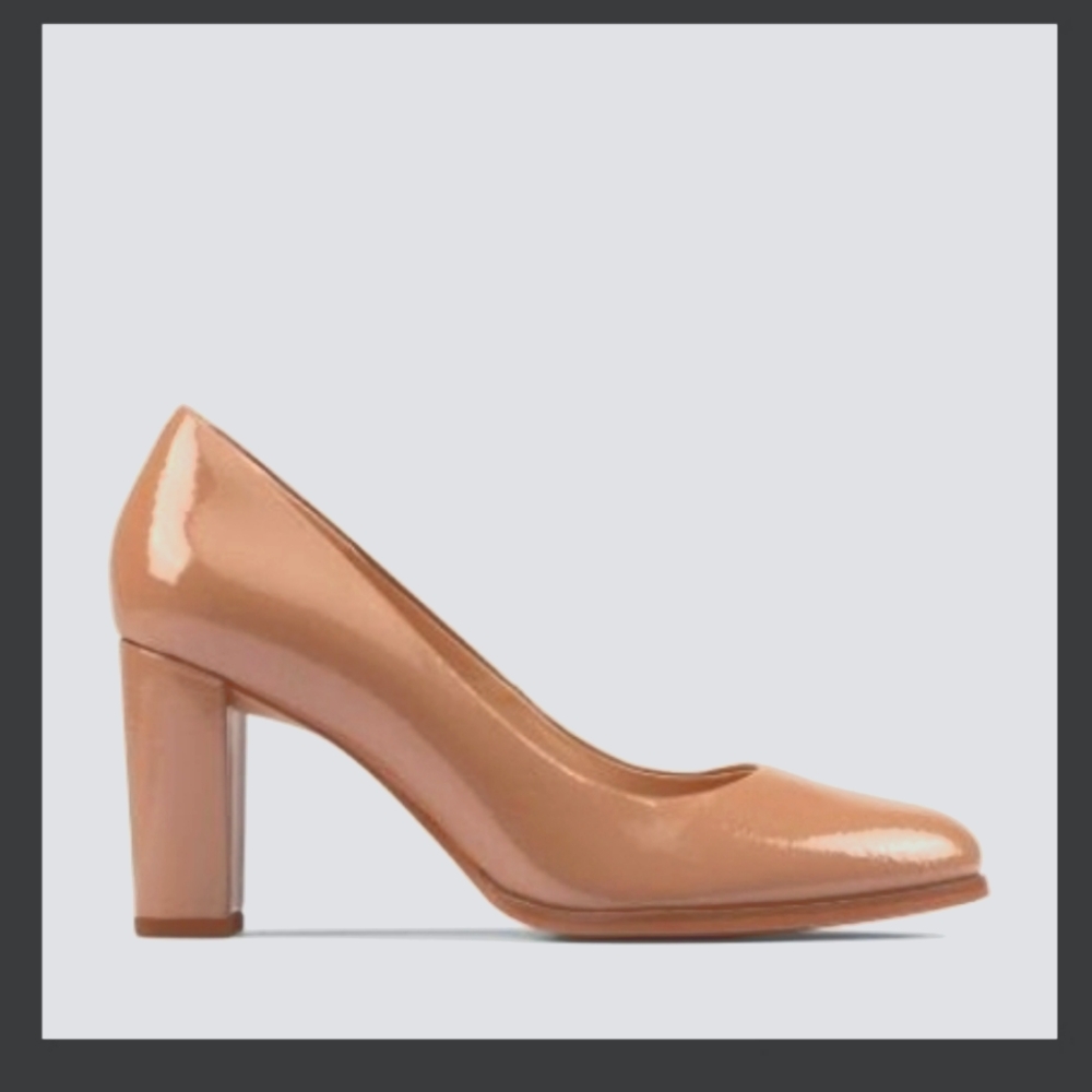 Clarks Kaylin Cara 2 Leather Pumps - Praline Patent